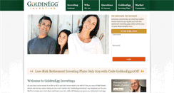 Desktop Screenshot of goldenegginvesting.com